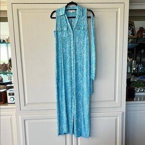 Michael Kors Teal Paisley Dress